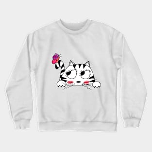 Yuna Cat | The Enchanting Butterfly Observer Crewneck Sweatshirt